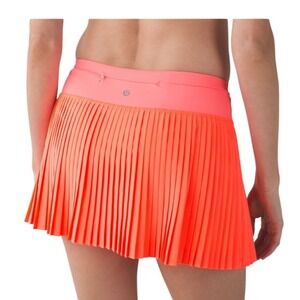Lululemon Pleat To Street Skirt II Grapefruit Tennis Run Pickleball Size 6